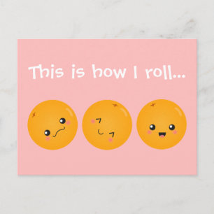 So rolle ich Orange Style Postkarte