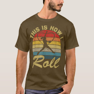So rolle ich Retro Softball Mädchen T-Shirt