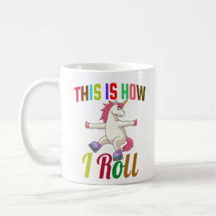So rolle ich - Roller Skaten Unicorn Kaffeetasse