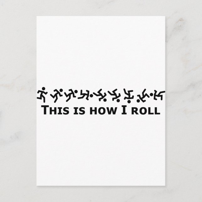 So rolle ich - Rolling Typ Postkarte (Vorderseite)