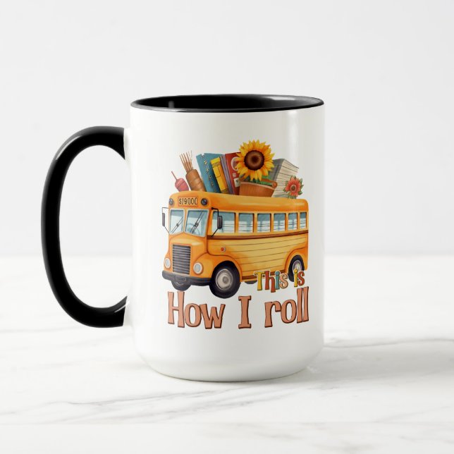 So rolle ich - Schulbusfahrer Tasse (Links)