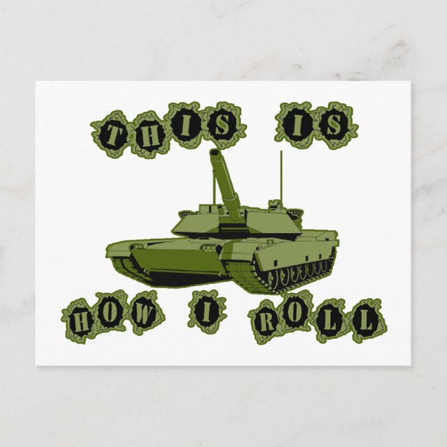 So rolle ich Tank Postkarte (Vorderseite)