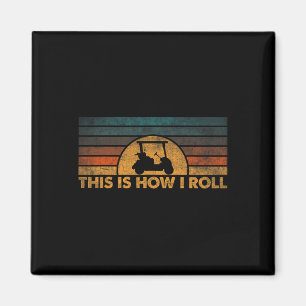 So rolle ich Vintage Golf Cart Magnet
