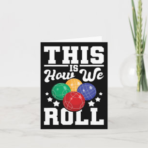 So rollen wir - Bocce Ll Player Bowling Game Karte