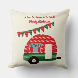 So rollen wir Red Green Campervan Retro Niedlich Kissen
