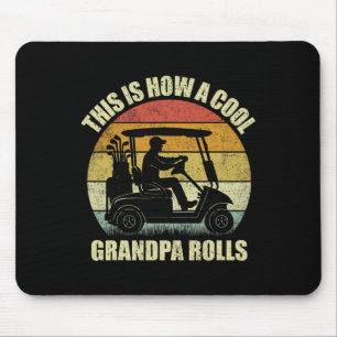 So rollt ein cooler Opa Vintage Golf Dad Mousepad