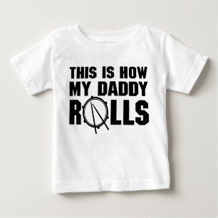 So rollt mein Papa Drummer Baby T-shirt