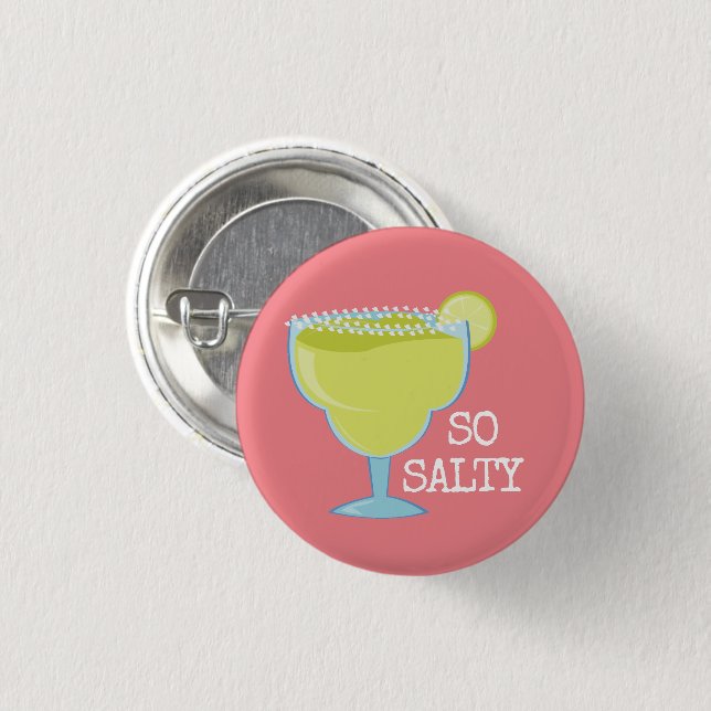 "So salziges" Margarita-Glas Button (Vorne & Hinten)