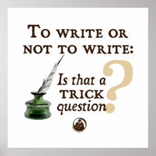 So schreiben oder nicht schreiben poster
