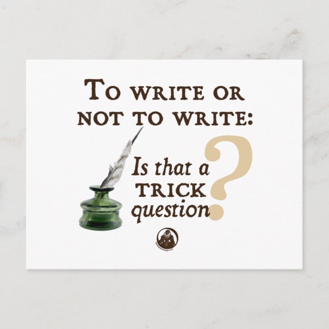 So schreiben oder nicht schreiben postkarte (Vorderseite)