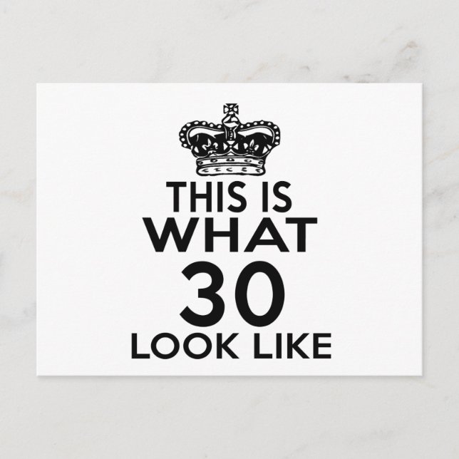 So sehen 30 aus postkarte (Vorderseite)
