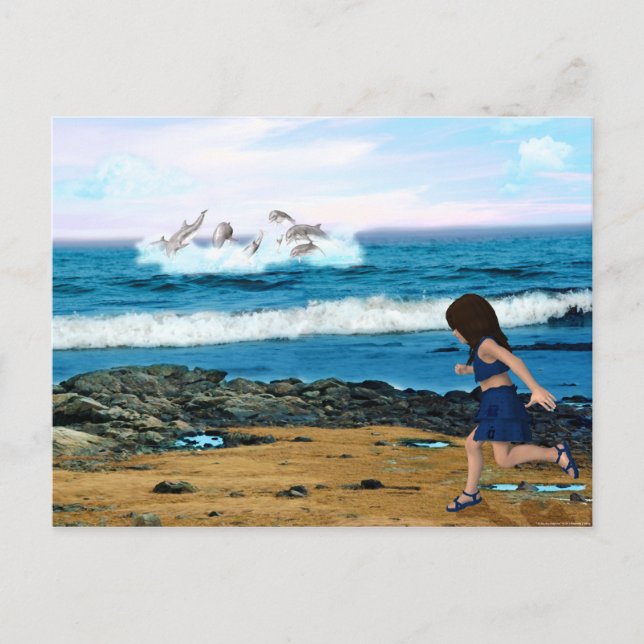 So sehen Sie die Delfine Postkarte (Vorderseite)