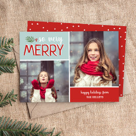 So sehr froh 2 Foto Collage Feiertagskarte