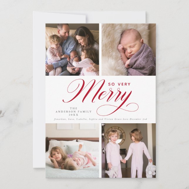 So sehr froh 4 Foto Weihnachten (Vorderseite)