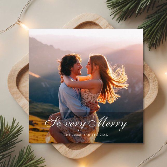 So sehr frohe moderne Weihnachtskarte Feiertagskarte (Von Creator hochgeladen)