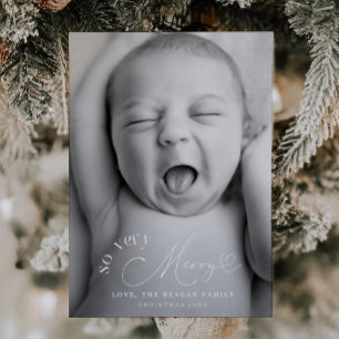 So sehr frohe Weihnachtsgeburt Ankündigung