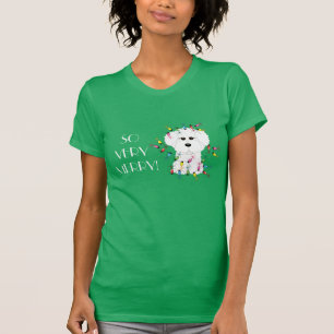 SO SEHR FRÖHLICH! Bichon Frise Weihnachtslichter T-Shirt