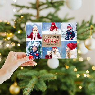 So sehr Merry 6 Foto Magnetic Holiday Card Magnetkarte