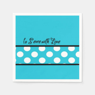 So servieren Sie mit Liebe Blue Party Paper Napkin Serviette