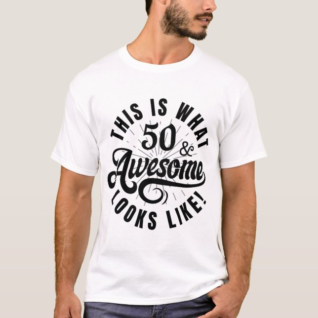 SO SIEHEN 50 AUS (SCHWARZ) T-Shirt (Vorderseite)