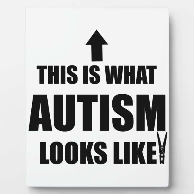 So sieht Autismus aus! Fotoplatte (Vorderseite)
