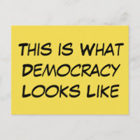"So sieht Demokratie aus" Politische Msg.