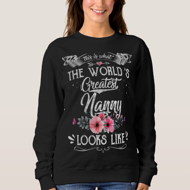 So sieht der größte Kindermädchen der Welt aus. Sweatshirt (Vorderseite)