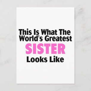 So sieht die größte Schwester der Welt aus Postkarte