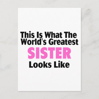 So sieht die größte Schwester der Welt aus Postkarte