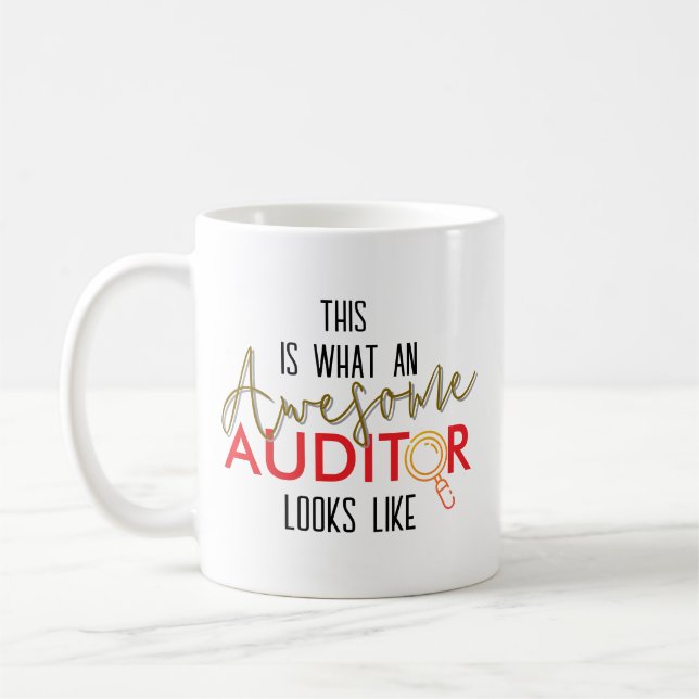 So sieht ein Auditor Personalisiert aus Kaffeetasse (Links)
