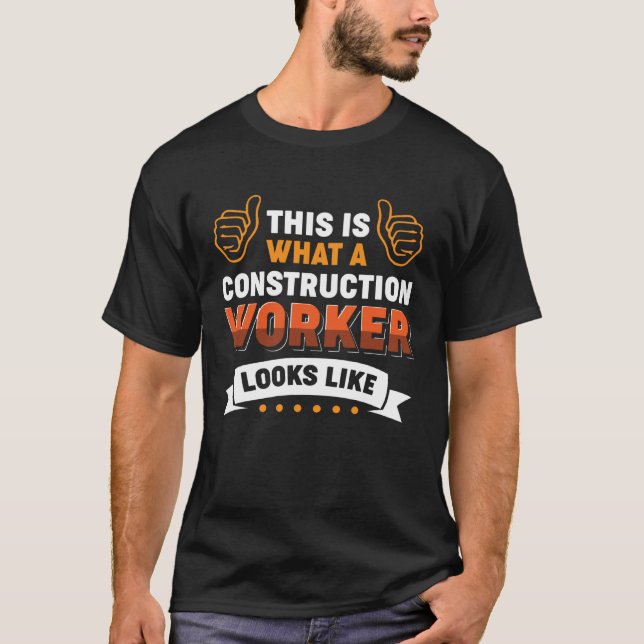 So sieht ein Bauarbeiter aus T-Shirt (Vorderseite)