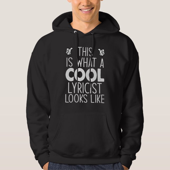 So sieht ein Cooler Lyriker aus Hoodie (Vorderseite)