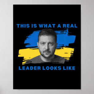 So sieht ein echter Führer aus Zelensky Ukr Poster