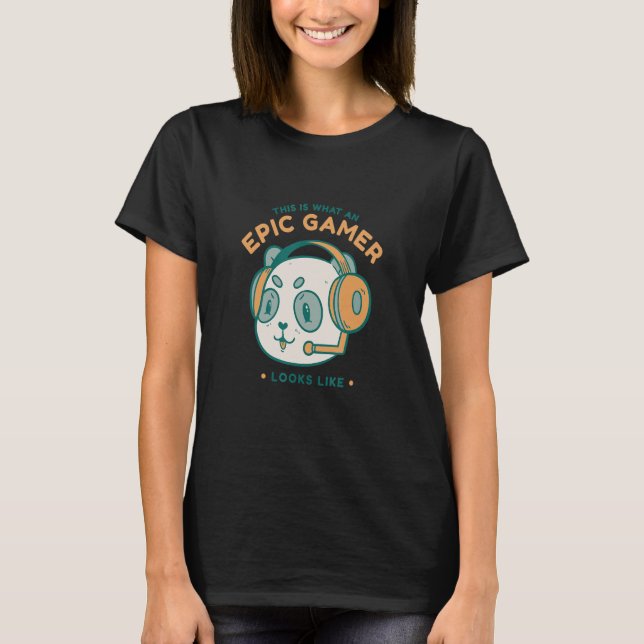 So sieht ein epischer Gamer aus wie Gaming Geek T-Shirt (Vorderseite)