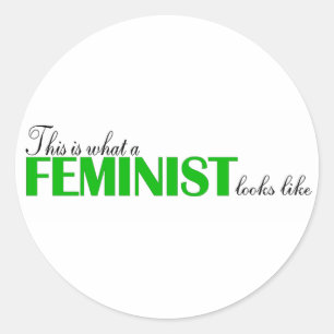 So sieht ein Feminist aus Runder Aufkleber