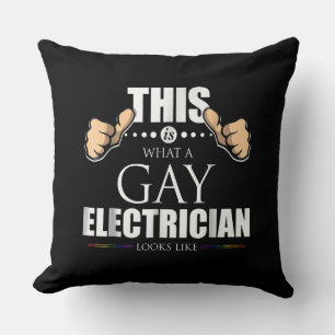So sieht ein homosexueller Elektriker aus wie LGBT Kissen