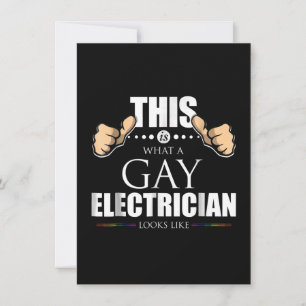 So sieht ein homosexueller Elektriker aus wie LGBT Mitteilungskarte