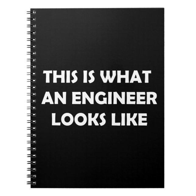 So sieht ein Ingenieur aus Notizblock (Vorderseite)