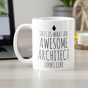 So sieht ein Phantastischer Architekt aus Kaffeetasse