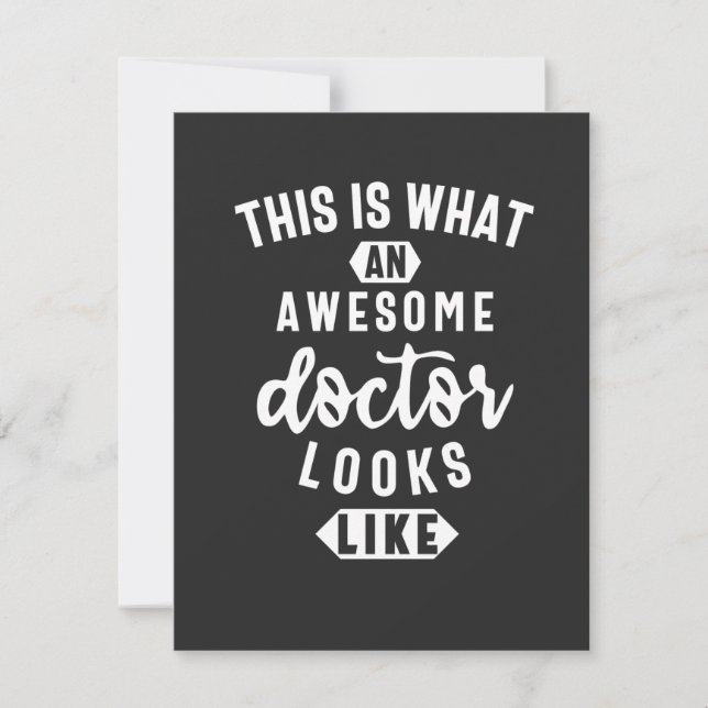 So sieht ein Phantastischer Arzt aus Dankeskarte (Vorderseite)