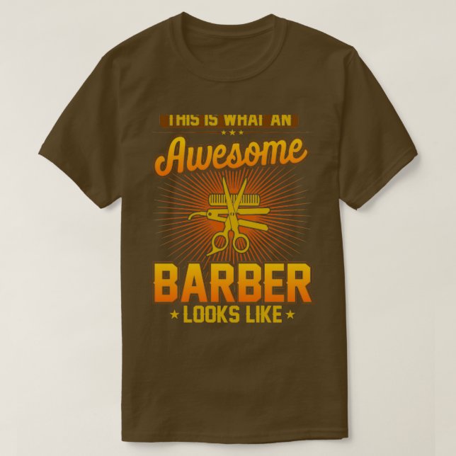 So sieht ein Phantastischer Friseur aus wie lustig T-Shirt (Design vorne)