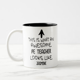 So sieht ein phantastischer Lehrer aus Zweifarbige Tasse