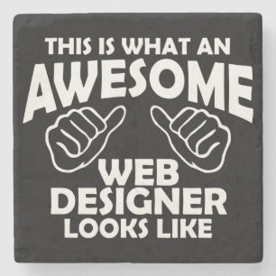 So sieht ein phantastischer Webdesigner aus Steinuntersetzer