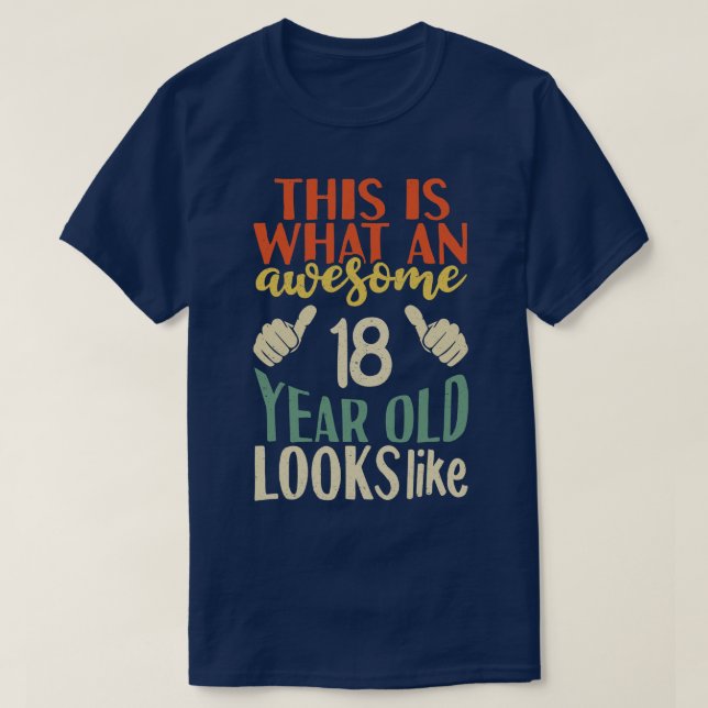 So sieht ein phantastisches 18-Jähriges aus T-Shirt (Design vorne)