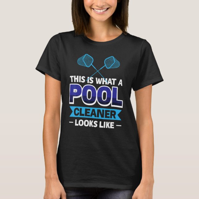 So sieht ein Pool-Reiniger aus T-Shirt (Vorderseite)