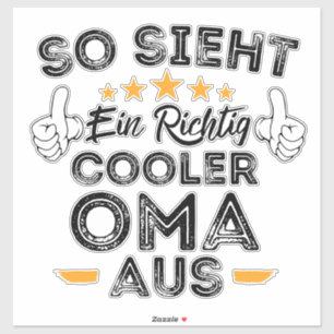 So sieht ein richtig cooler Opa aus lustiges Opa Aufkleber
