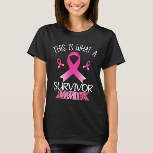 So sieht ein Überlebender aus wie rosa Brust T-Shirt