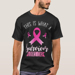 So sieht ein Überlebender aus wie rosa Brust T-Shirt
