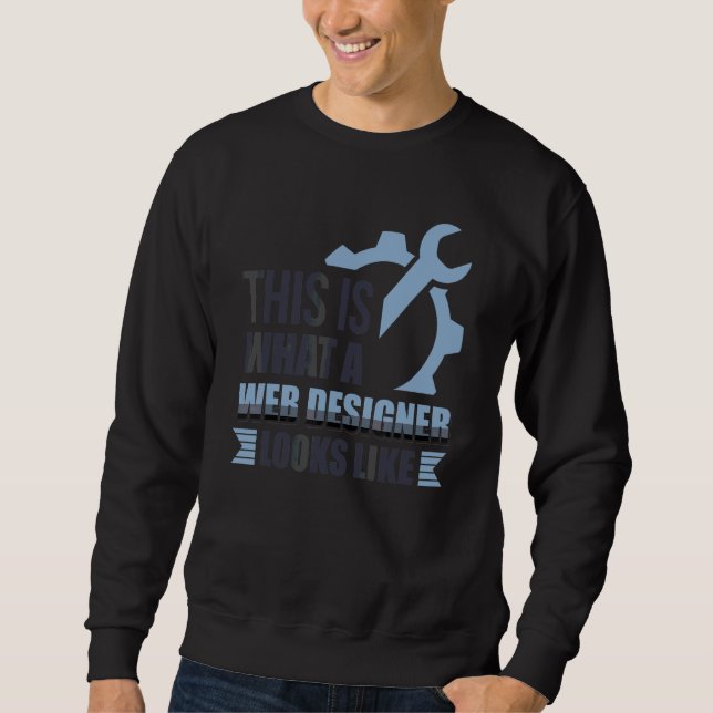So sieht ein Webdesigner Css-Programm aus Sweatshirt (Vorderseite)