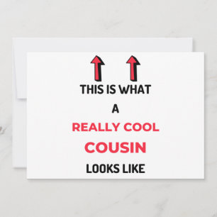 So sieht ein wirklich Cooler Cousin aus wie 2 Feiertagskarte